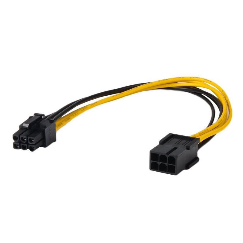 J&D 6 Pin PCIe M/F Power Extension Cable (2 Pack), PCIe to PCIe Power Extension, Male to Female Cable, 10 inch, Black - Image 5